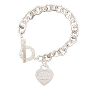 Tiffany & Co. Sterling Silver Return to Tiffany Heart Tag Toggle Bracelet